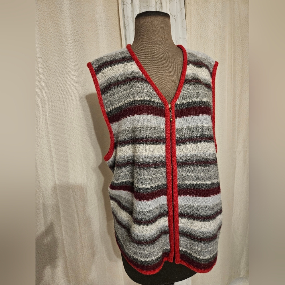 Laura Daniels Italian Shetland Wool Quiet Luxury Timeless Casual Sweater Vest XL